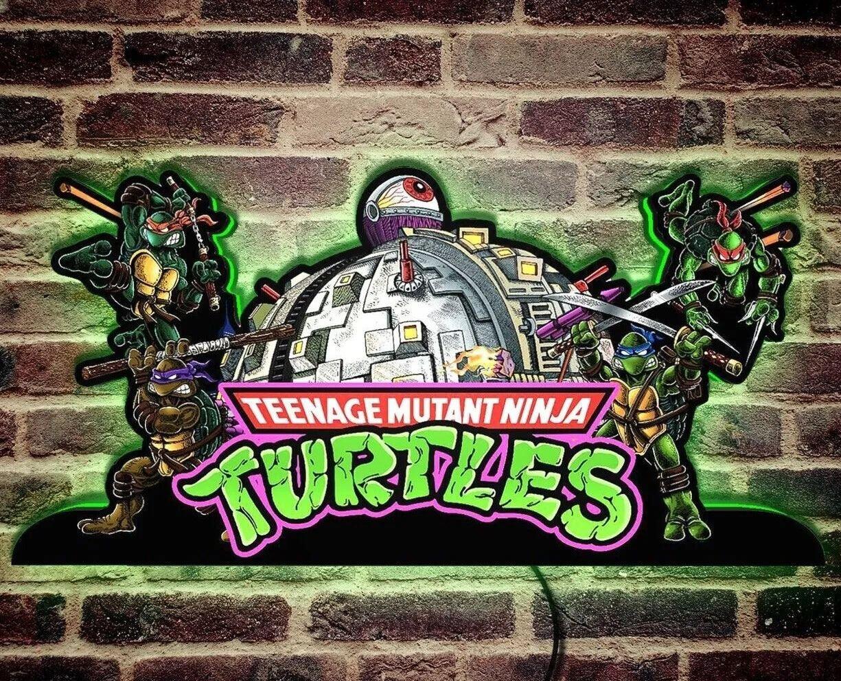 Caisson lumineux LED TMNT Tortues Ninja Pinball Top entièrement à intensité variable