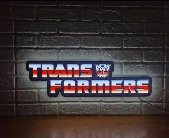 Transformers retro 3D printed LED light box logo wall art decorative fan cave - FYLZGO Signs