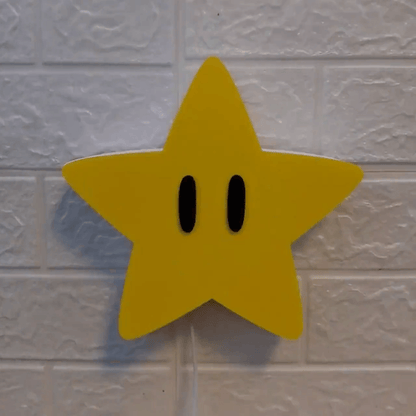 Super Star Super Mario Lamp Lightbox 11-18RGB,3D printing,Man cave,game - FYLZGO Signs