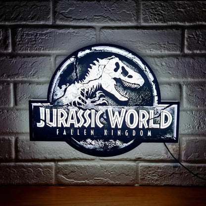 Jurassic World Fallen Kingdom Light Box LED Sign 3D Printed Fully Dimmable - FYLZGO Signs