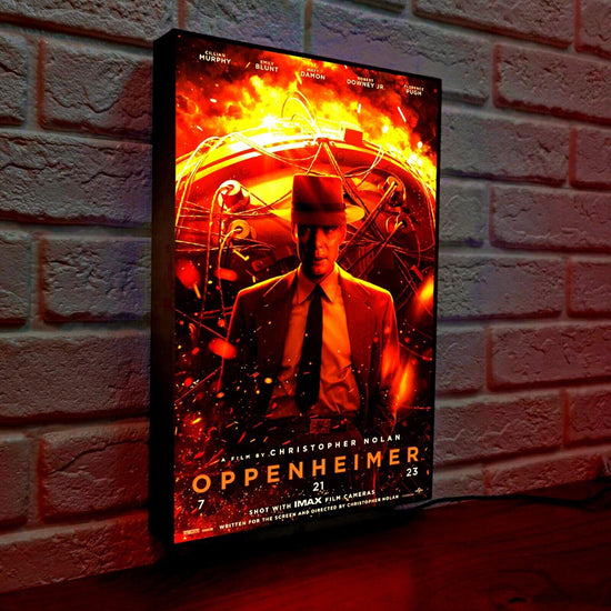 Oppenheimer Movie Poster LED Lightbox Modern Design Handmade Home Decor - FYLZGO Signs