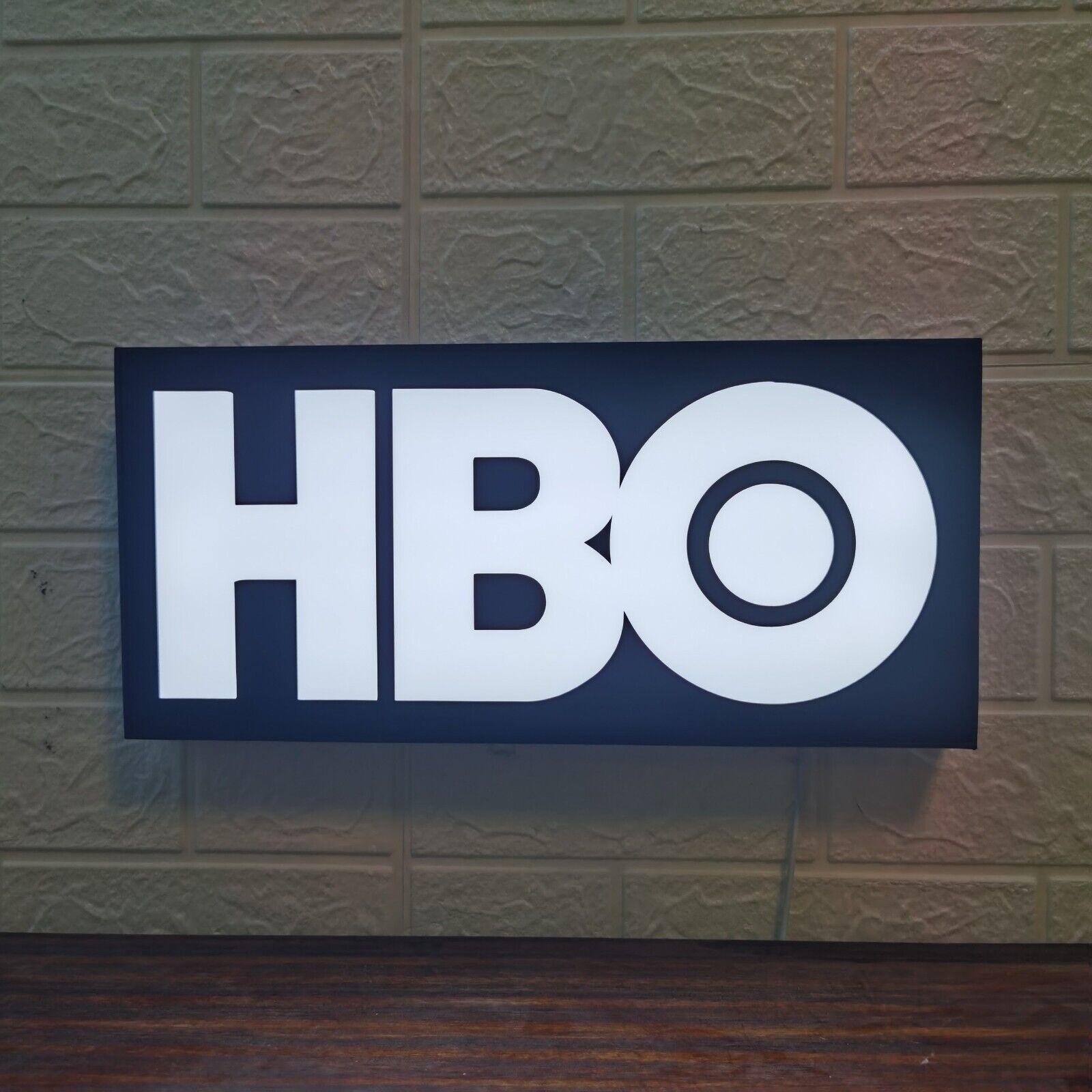 HBO Logo LED Lightbox Fully Dimmable & Powered by USB - FYLZGO Signs