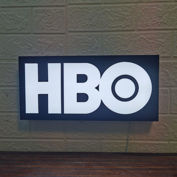 HBO Logo LED Lightbox Fully Dimmable & Powered by USB - FYLZGO Signs