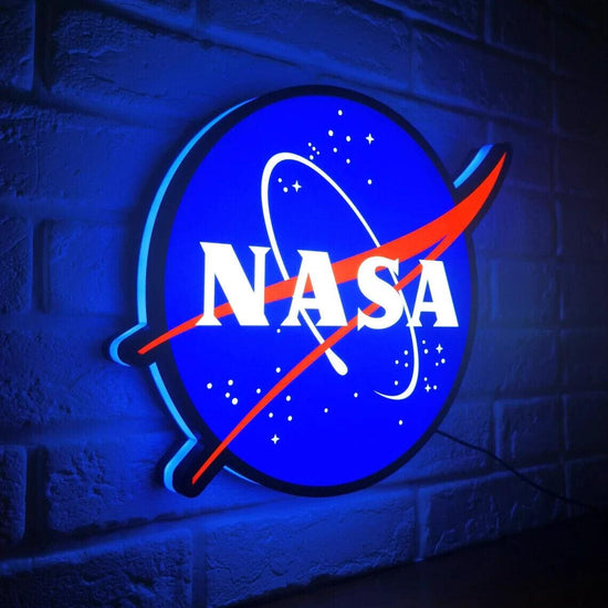 NASA Logo Sign LED Light Box Fully Dimmable USB Powered - FYLZGO Signs