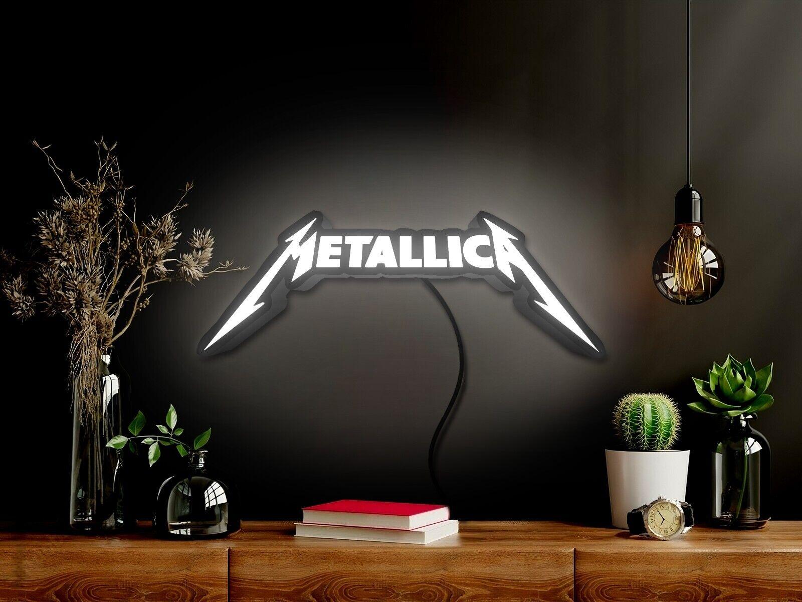 Metallica 3D Printed LED Lamp Illuminate 3D Lightbox Your Space Dimmable & Powered by USB - FYLZGO Signs