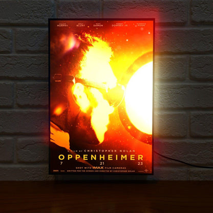 Oppenheimer Movie Poster LED Lightbox Modern Design Handmade Home Decor - FYLZGO Signs