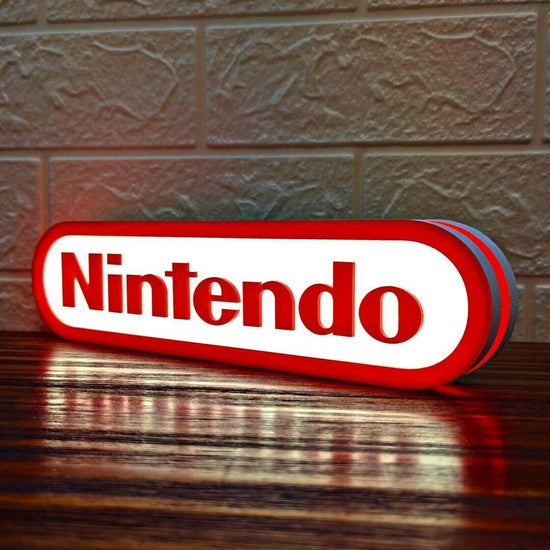 Classic Nintendo Logo LED Light box 3D printed USB powered dimmable - FYLZGO Signs