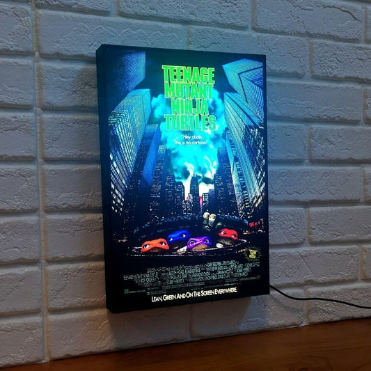 TMNT Retro Movie Poster 3D LED Light Box Fully Dimmable USB Powered - FYLZGO Signs