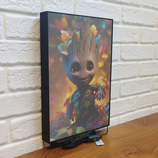 Custom Baby Groot Lighting Canvas - FYLZGO Signs