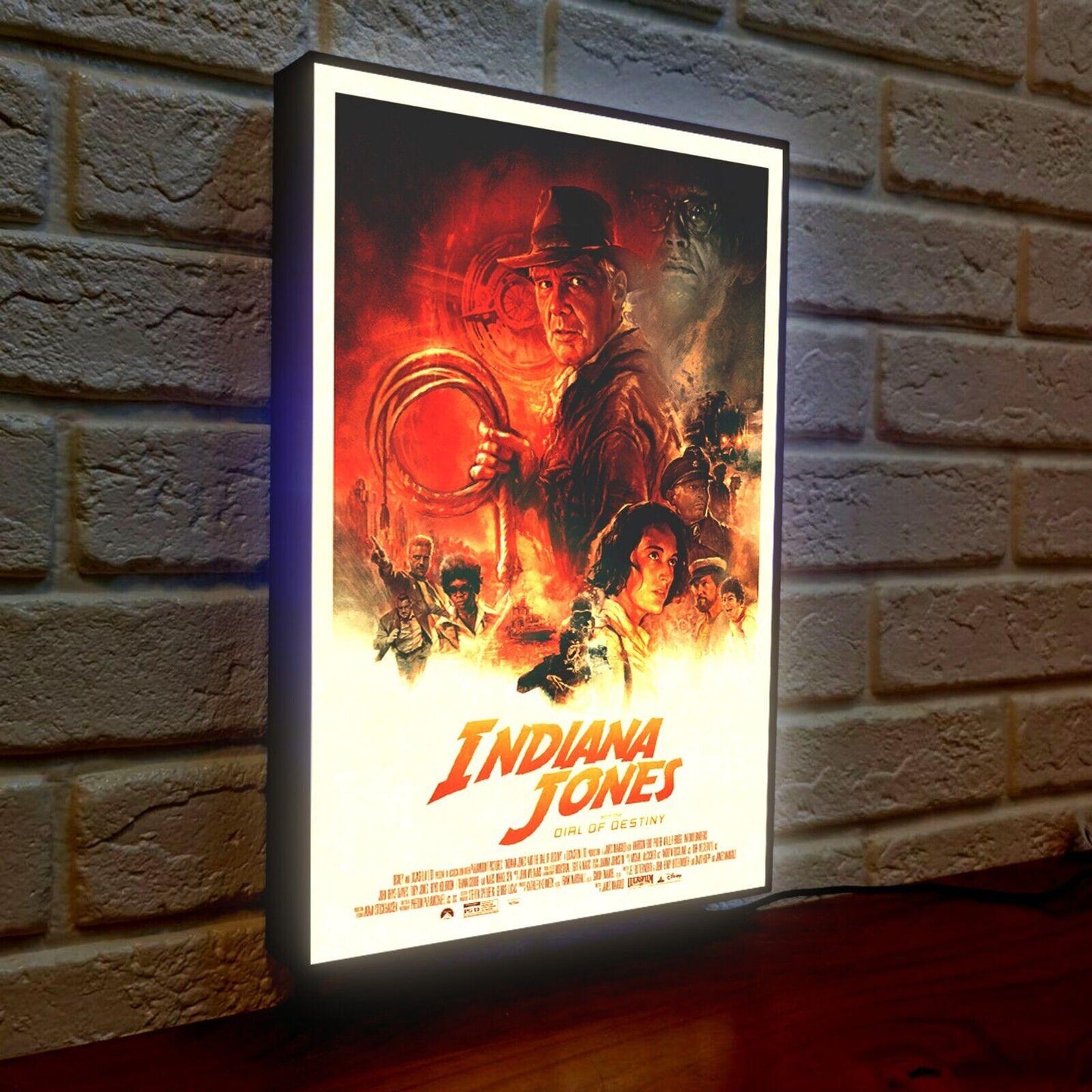 Indiana Jones and the Dial of Destiny Movie Poster LED Lightbox Fully Dimmable - FYLZGO Signs