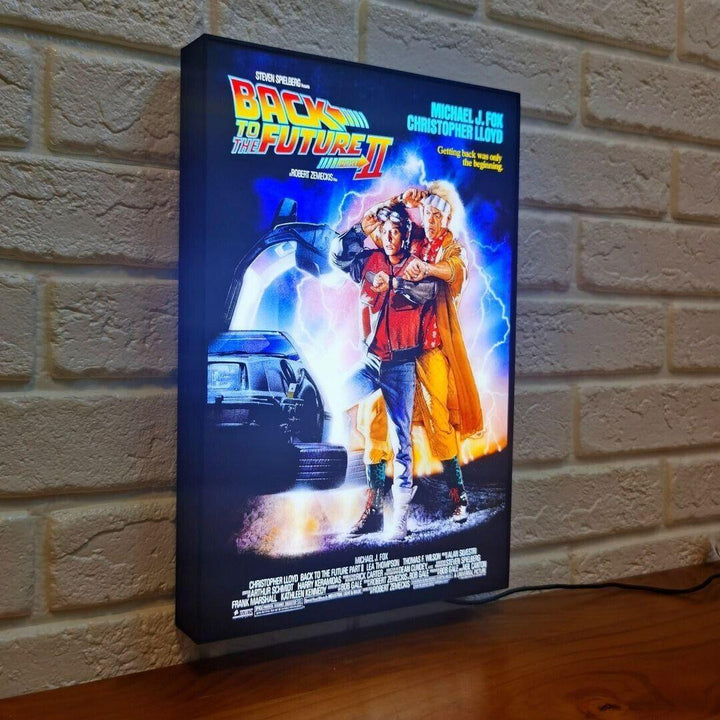 Back to the Future 2 Retro Poster LED Light Box (BTTF 2 Light Box) Full Dimma - FYLZGO Signs