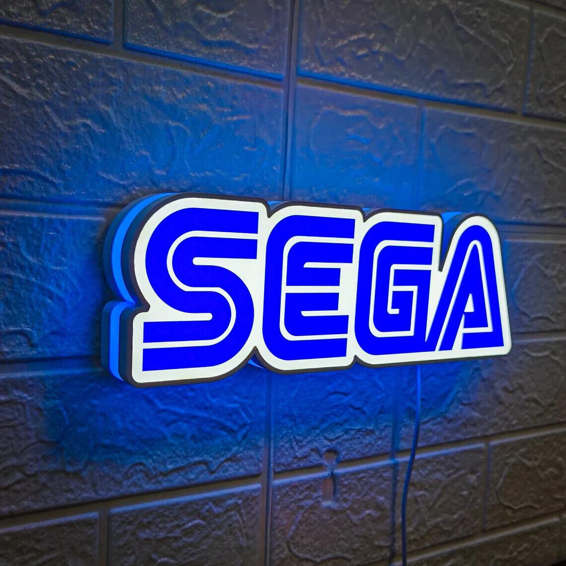 Sega Game Room Decoration Logo Sega CD, Sega Genesis, Sega Saturn and Sega 3D Lightbox - FYLZGO Signs