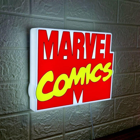 Marvel Logo LED Sign Marvel gifts for men Superhero bedroom decor Man Cave - FYLZGO Signs