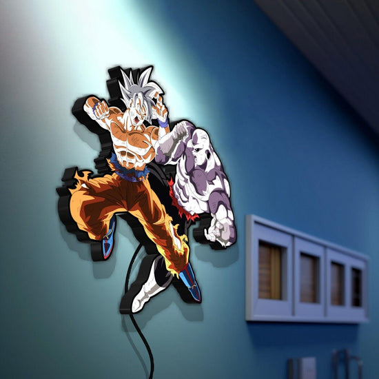 Goku vs Jiren LED Sign 3D Printed Lightbox Perfect for Anime Fans and Collectors - FYLZGO Signs