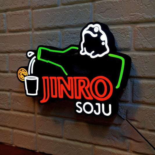 Jinro SoJu Sign, Pub Beer Signs, Home Bar Party Decor, Basement Bar Light - FYLZGO Signs
