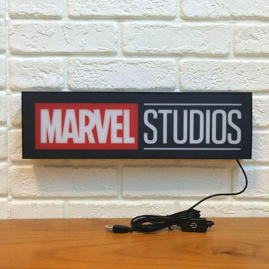 Marvel Studio Logo LED Lightbox Light Great Room Decor Man Cave Logo - FYLZGO Signs