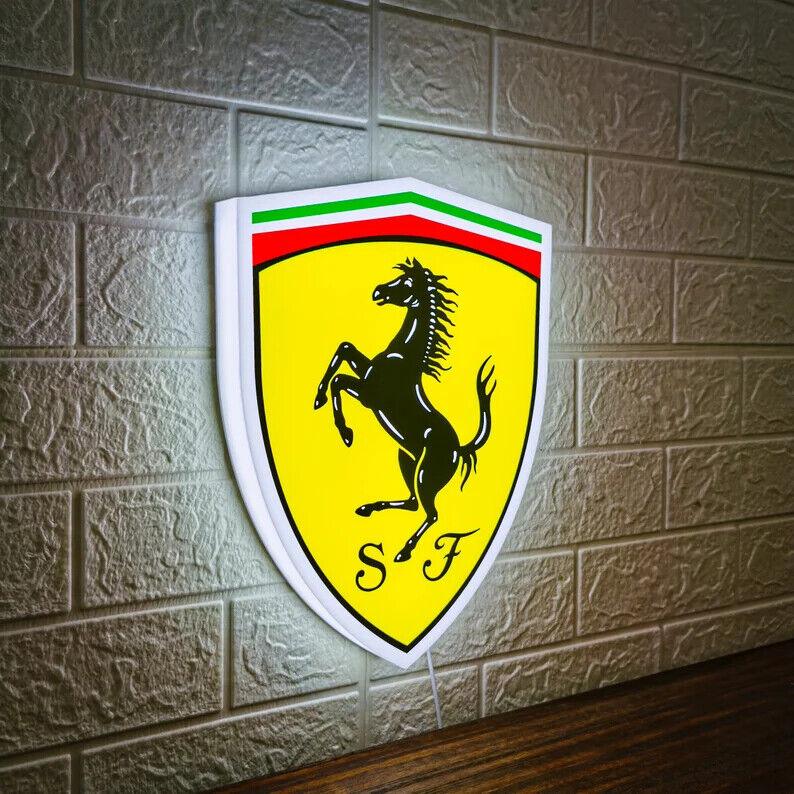 Ferrari Badge LED Lamp Perfect for Car Enthusiasts and Collectors - FYLZGO Signs