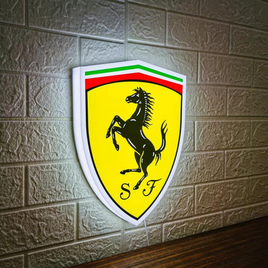 Ferrari Badge LED Lamp Perfect for Car Enthusiasts and Collectors - FYLZGO Signs