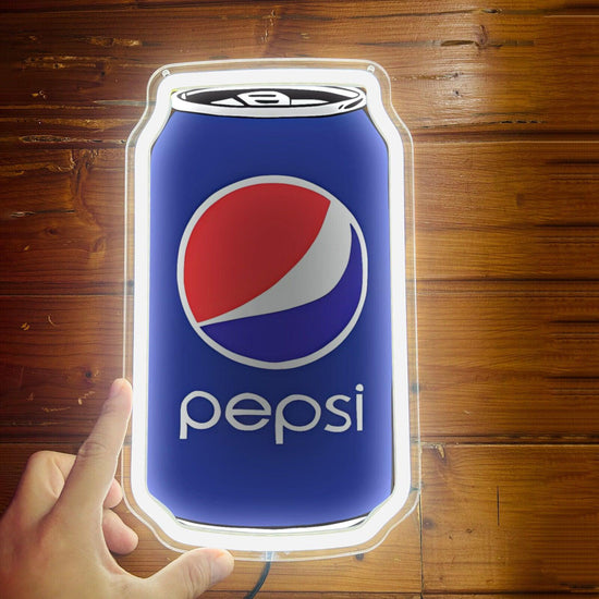 Pepsi Soda Drink Can Party Store Poster Light Neon Sign Wall Decor LED 12"x7" H4