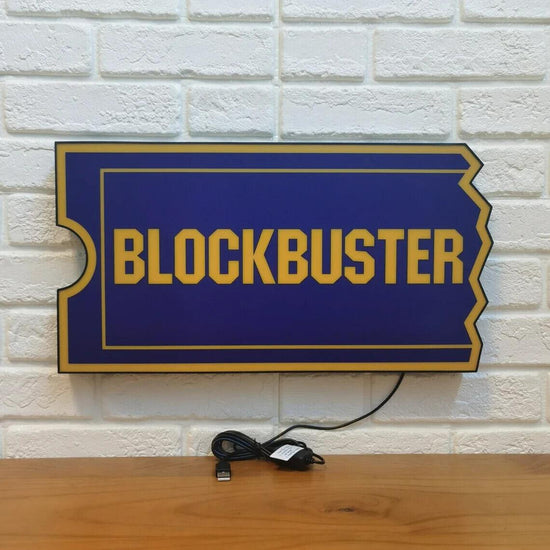 Blockbuster LED Light Box Customizable Text Fully Dimmable & Powered by USB - FYLZGO Signs