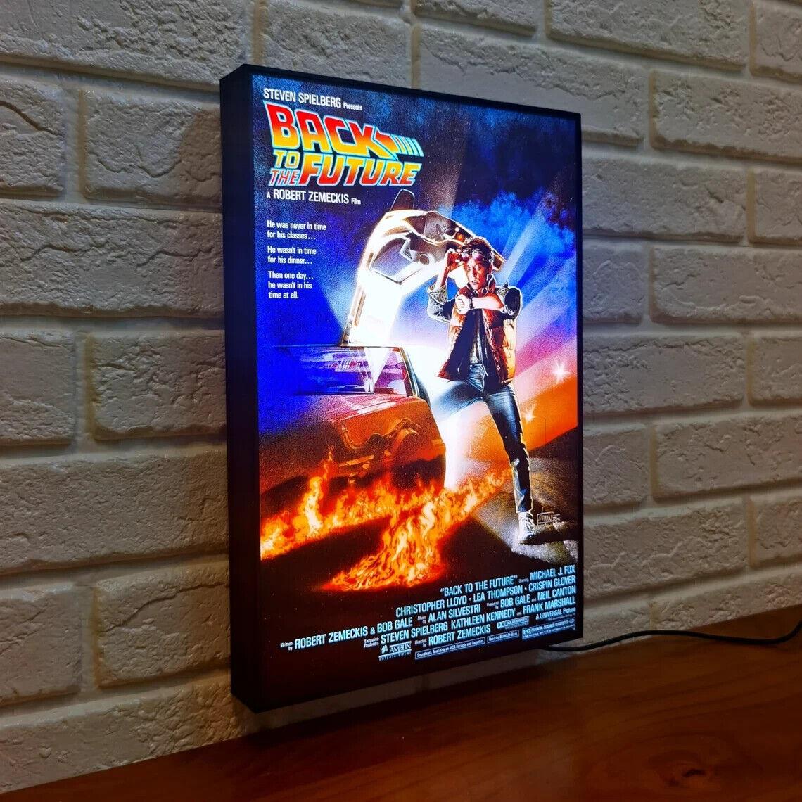 Back To The Future (BTTF) Poster LED Lightbox Fully Dimmable & Powered by USB - FYLZGO Signs