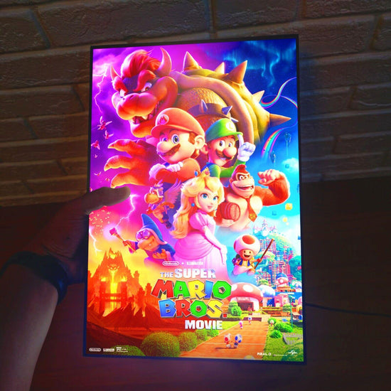 Super Mario Bros. Movie Poster LED Light Box Bring blockbuster adventures to your space - FYLZGO Signs