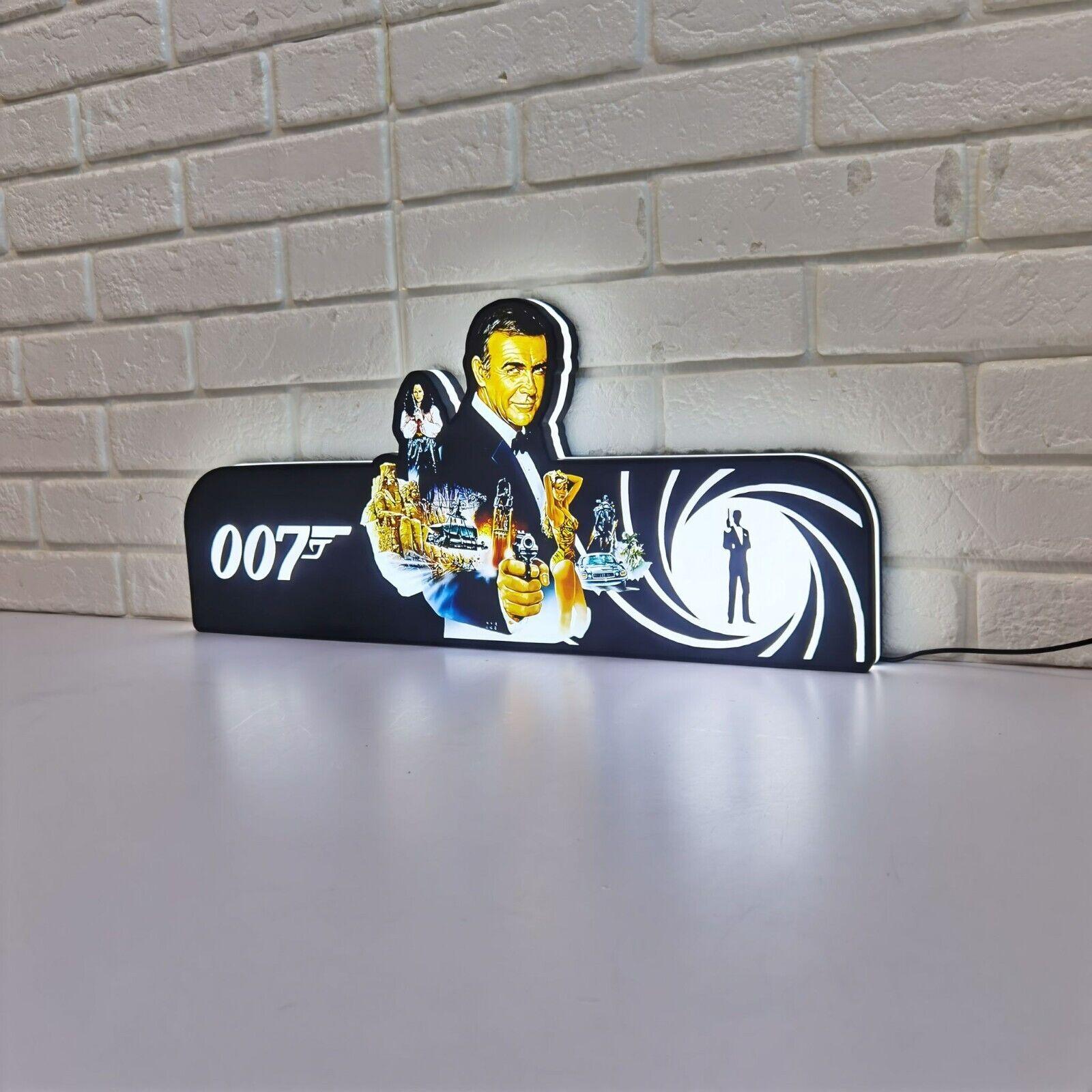 007 James Bond Pinball Topper Light Box LED Light Box, Pinball Arcade Decor, Perfect for Game Room or Pinball Machine, USB Powered Fully Dimmable