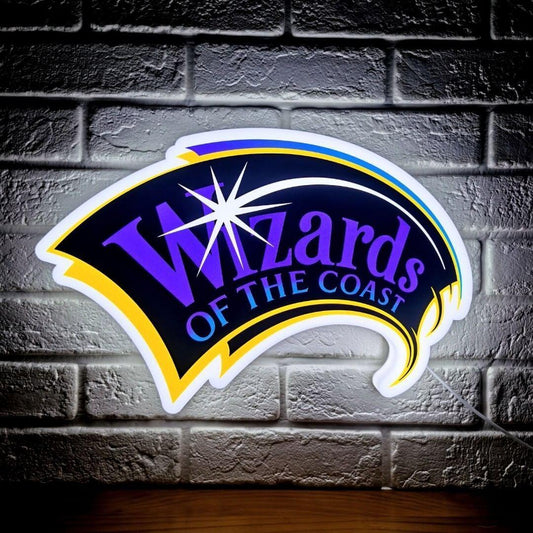 Wizards of the Coast 3D Printed LED Lightbox Sign Wall Art Fan Cave - FYLZGO Signs