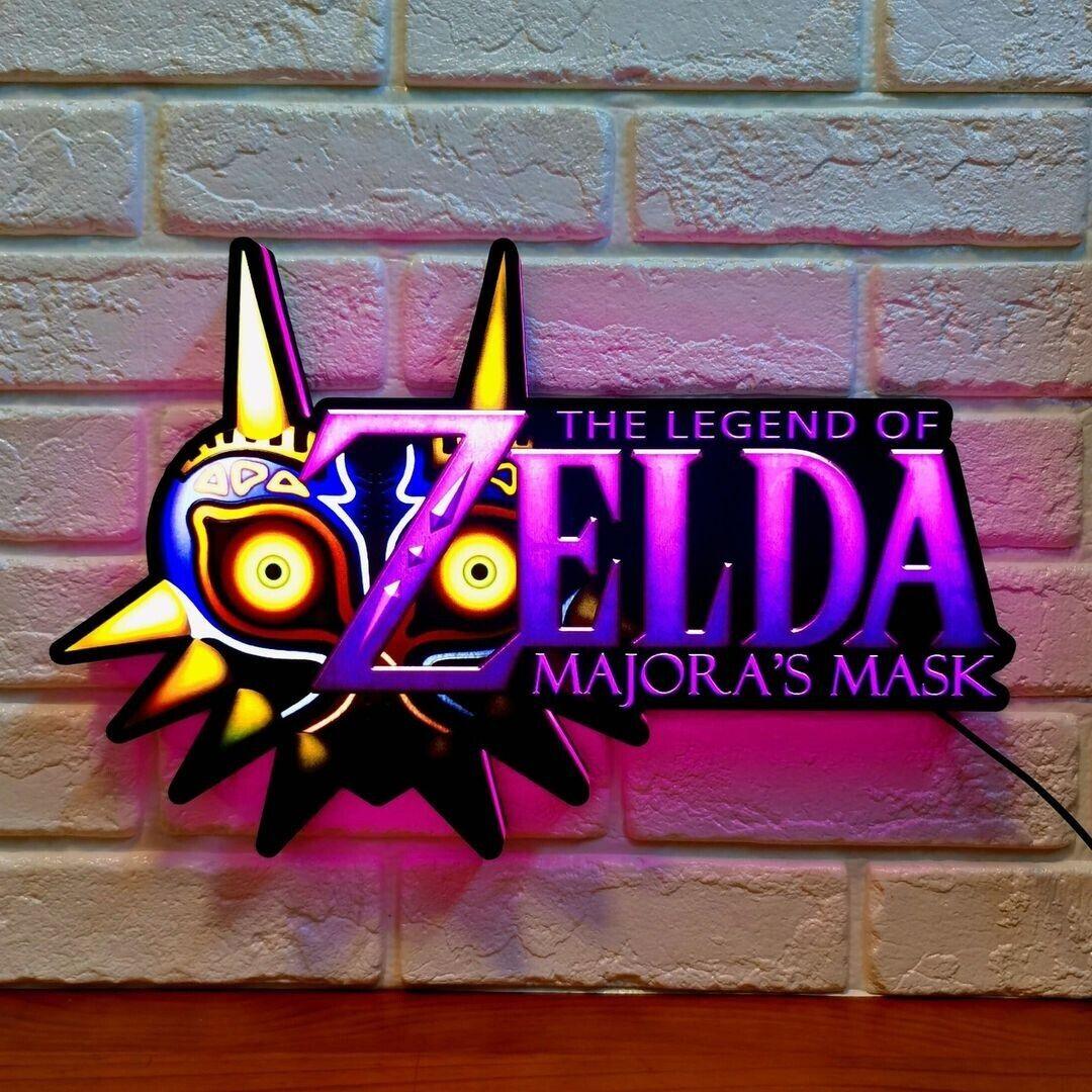 Legend of Zelda Majora's Mask Logo LED Light Box Unique Game Decor - FYLZGO Signs