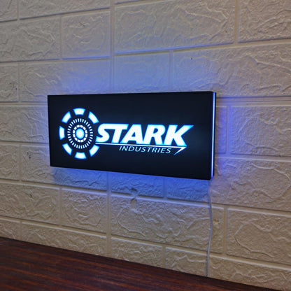 Stark Industries LED Lightbox Dimmable & USB Powered Marvel Avengers Home - FYLZGO Signs