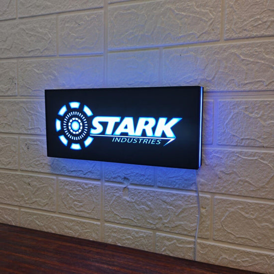 Stark Industries LED Lightbox Dimmable & USB Powered Marvel Avengers Home - FYLZGO Signs