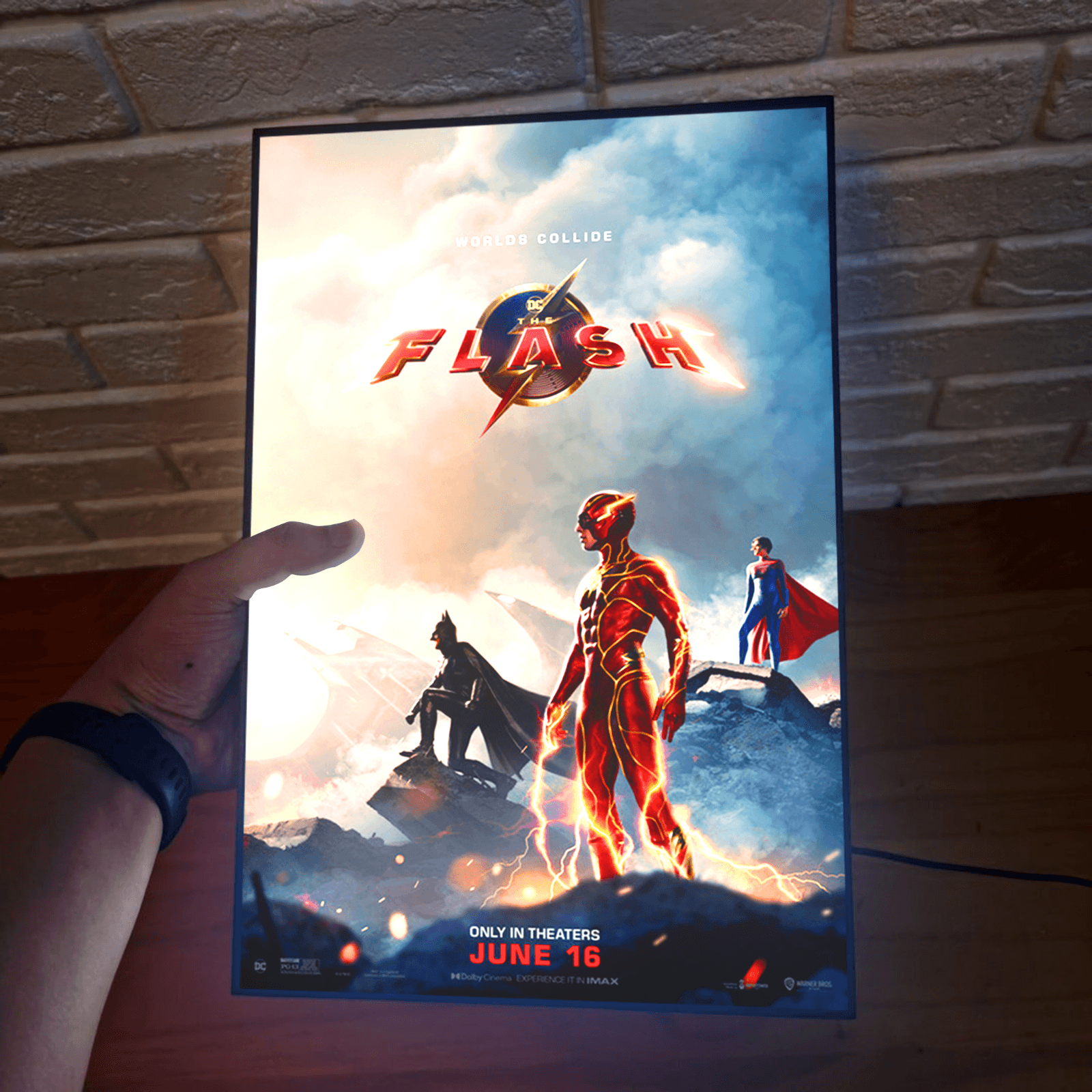 Flash Movie Poster LED Light Box Fully Dimmable & Powered by USB Super Charging - FYLZGO Signs
