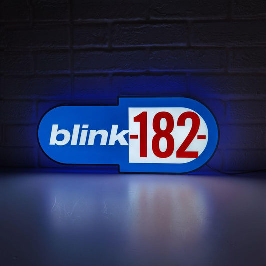 Blink 182 Logo LED Lightbox Illuminate Your Space with Punk Rock Vibes - FYLZGO Signs