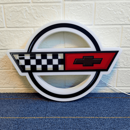 Corvette LED Logo Lamp High-Quality Car Decor Great Gift for Enthusiasts - FYLZGO Signs