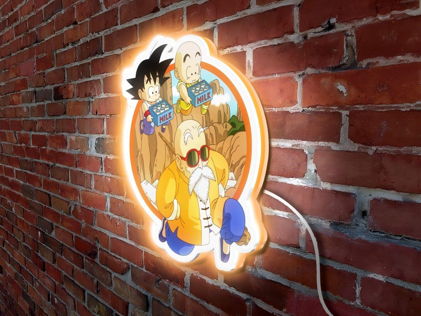 Dragonball Custom Goku, Krillin, and Roshi Climbing Stairs 3DLED Lightbox - FYLZGO Signs