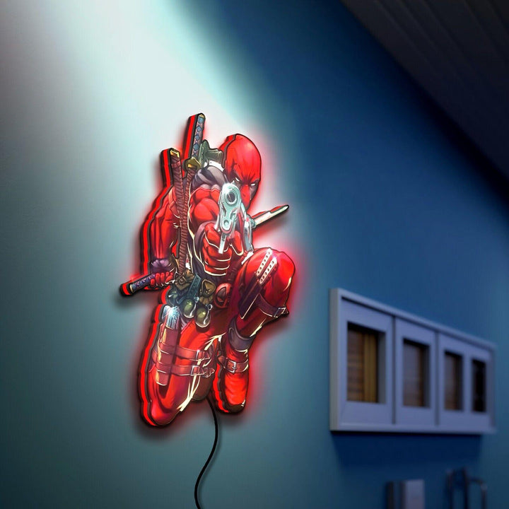 Custom Deadpool Design LED Lightbox Illuminate Your Space with Awesomeness - FYLZGO Signs