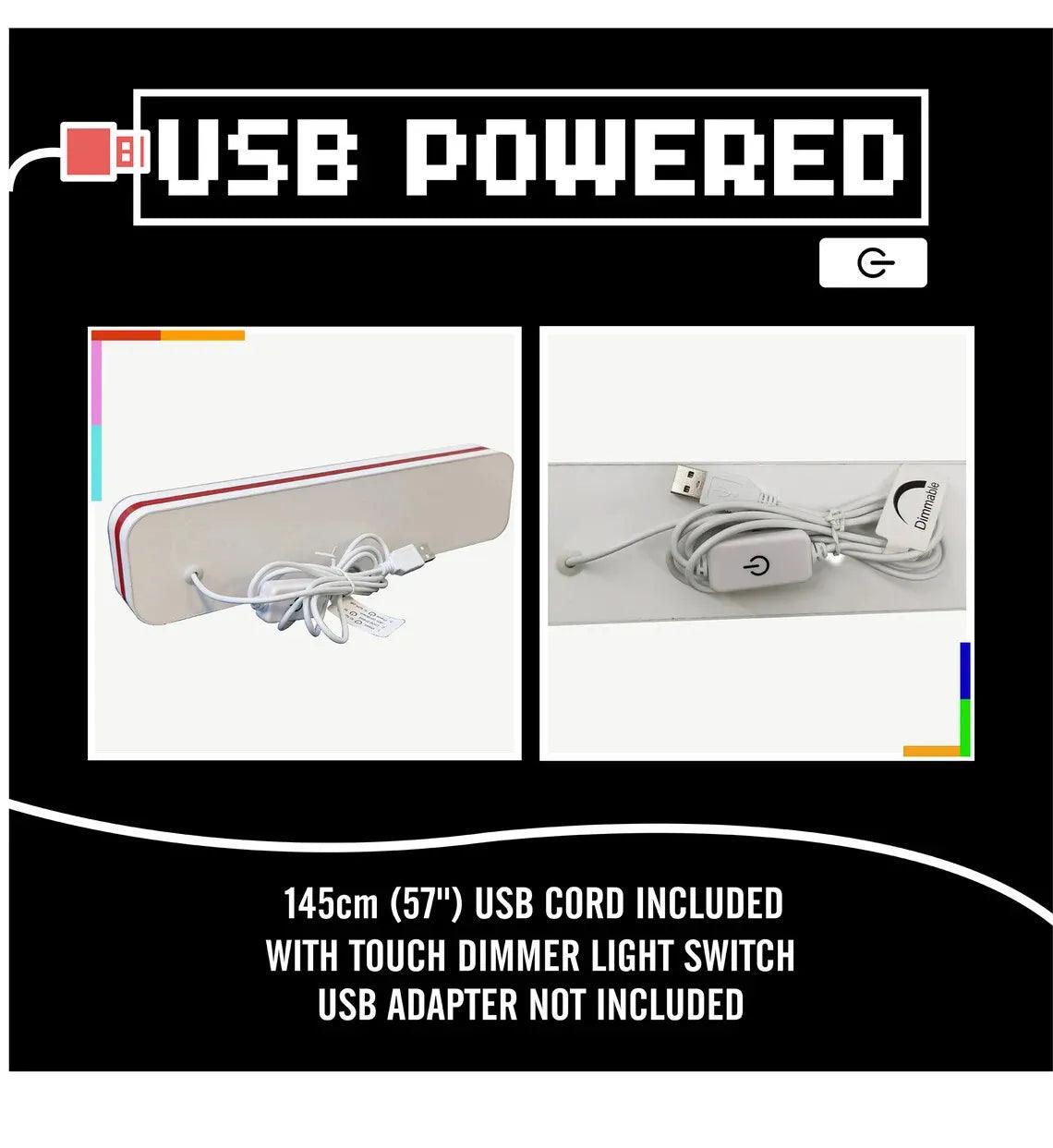 Motorcycle Garage Led Sign, Bar Decor, Man Cave Decor USB Powered with LED - FYLZGO Signs