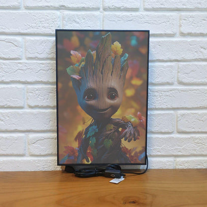 Custom Baby Groot Lighting Canvas - FYLZGO Signs