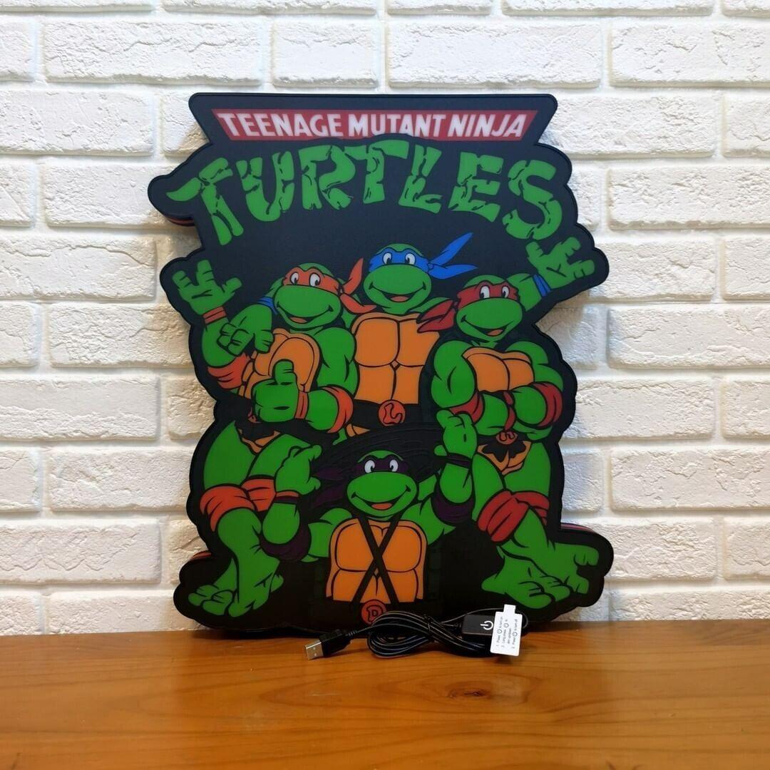 TMNT Teenage Mutant Ninja Turtle Fan arts 3D Light box Fully Dimmable & Powered by USB - FYLZGO Signs
