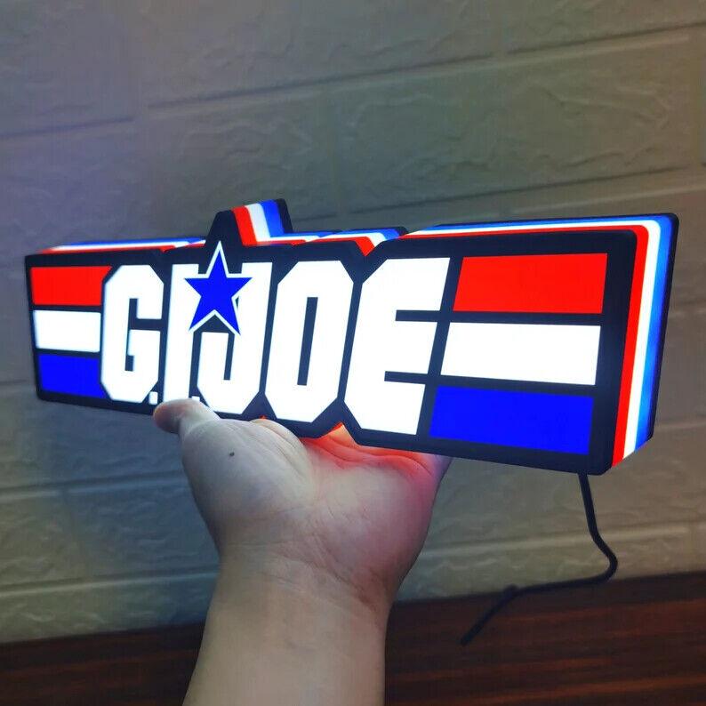 G.I. Joe Sign and Cobra G.I. Joe 3D Printed Lightbox Sign 3D Printed LED Sign G.I. Joe Decoration - FYLZGO Signs