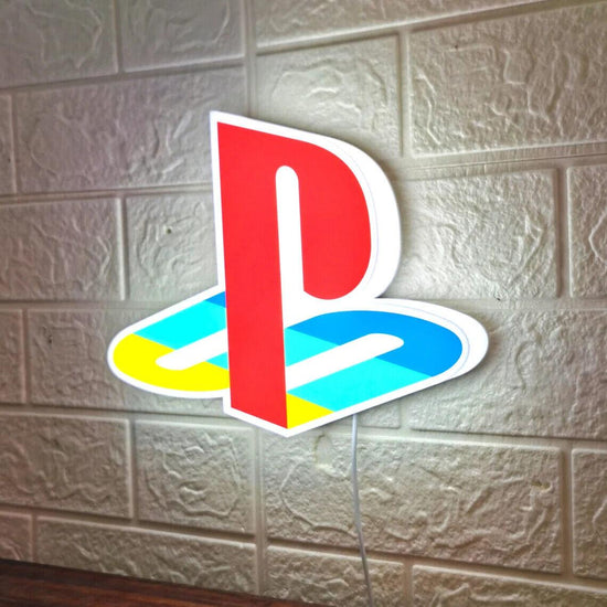 Classic Logo man cave lights PlayStation sign for gaming room decor 3D Printed Lightbox - FYLZGO Signs