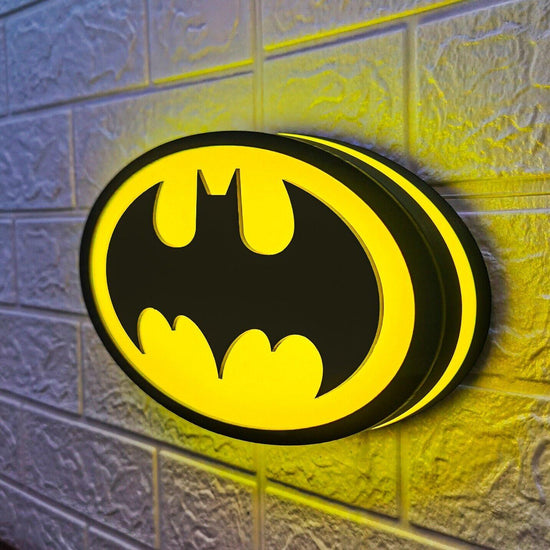 Batman Logo LED Light Box Fully Dimmable & USB Powered - FYLZGO Signs