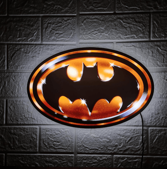 Batman 1989 Logo classic 3D Printed Light Box Fully Dimmable Great For Night Light - FYLZGO Signs