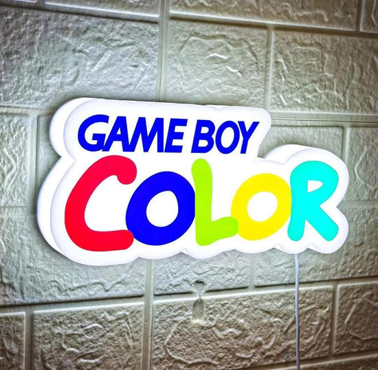 GameBoy logo 3D printing lightbox powered by USB with dimm Wall art Decor Man cave - FYLZGO Signs