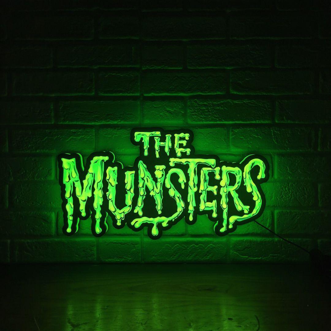 The Munsters Logo LED Lightbox Fully Dimmable & Powered by USB - FYLZGO Signs