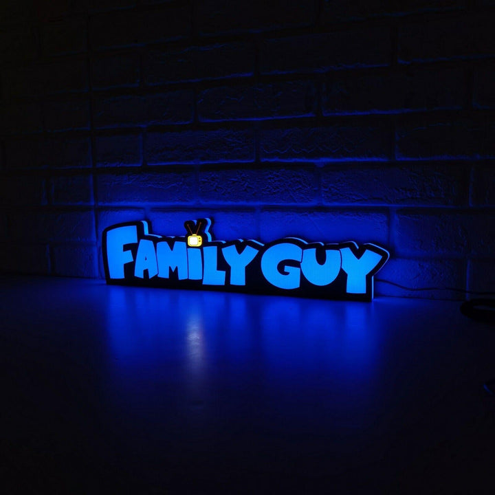 Family Guy Logo LED Lightbox Quirky Comedy Dimmable & Powered by USB - FYLZGO Signs