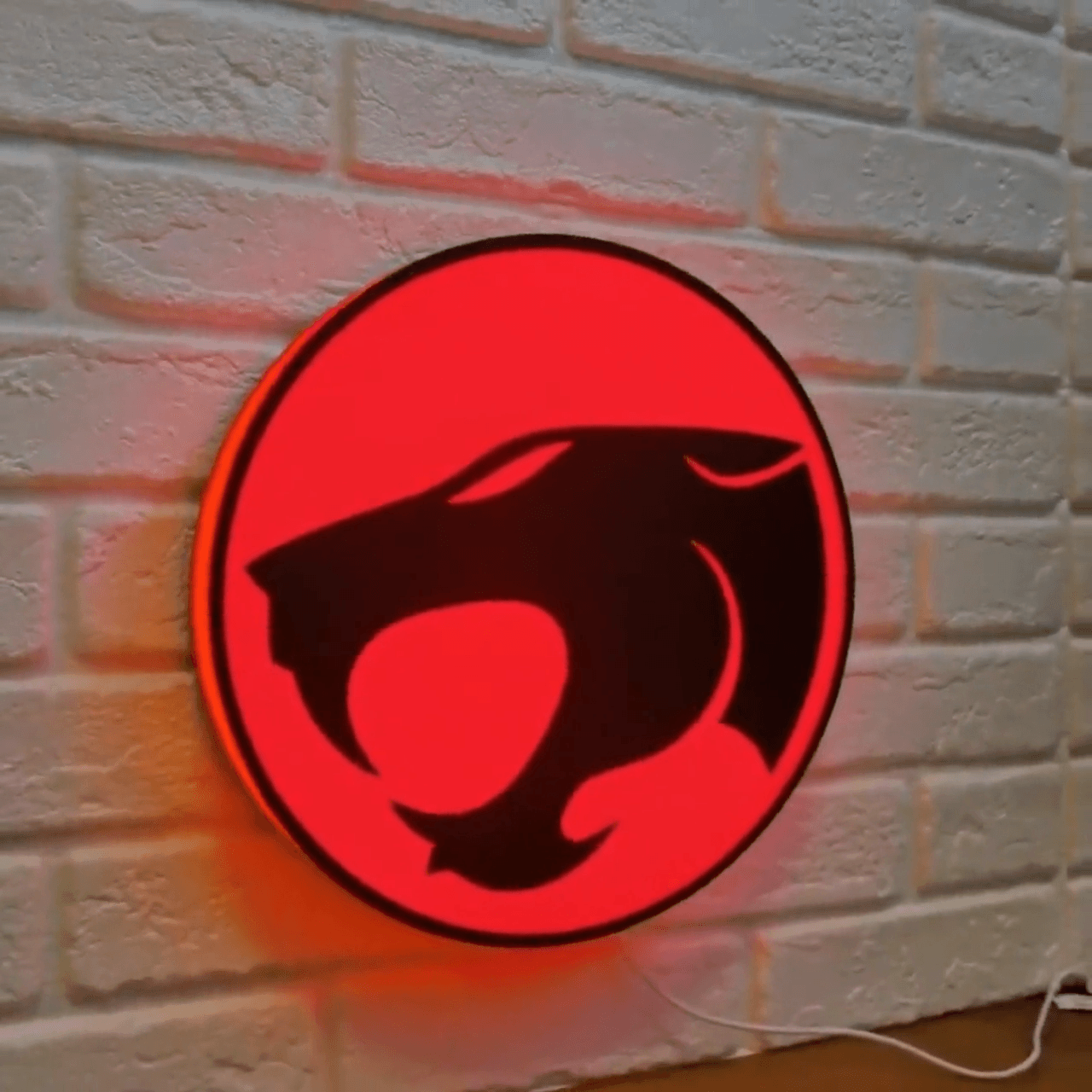 Vintage Thundercats LED Sign 3D Printed, USB Powered and Fully Dimmable - FYLZGO Signs