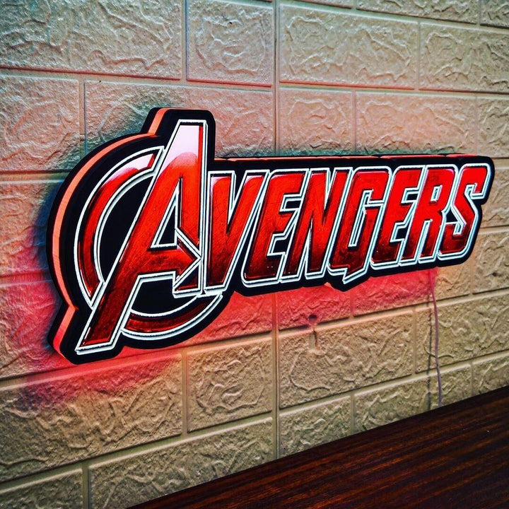 Avengers Logo LED Light Box Superhero Marvel Decoration Dimmable USB Powered - FYLZGO Signs