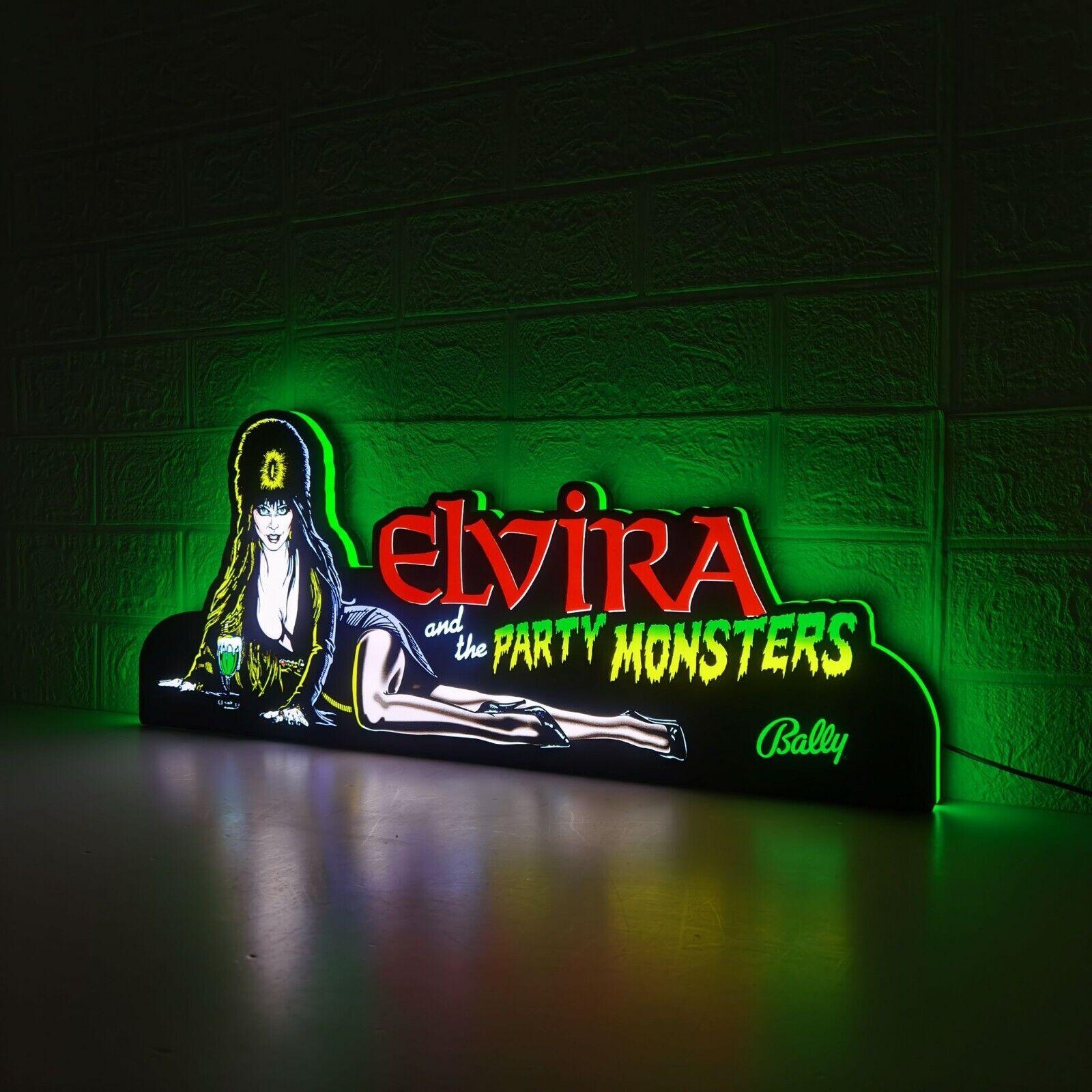 Rare Elvira's Party Monsters Pinball Topper LED Lightbox USB Dimmer - FYLZGO Signs