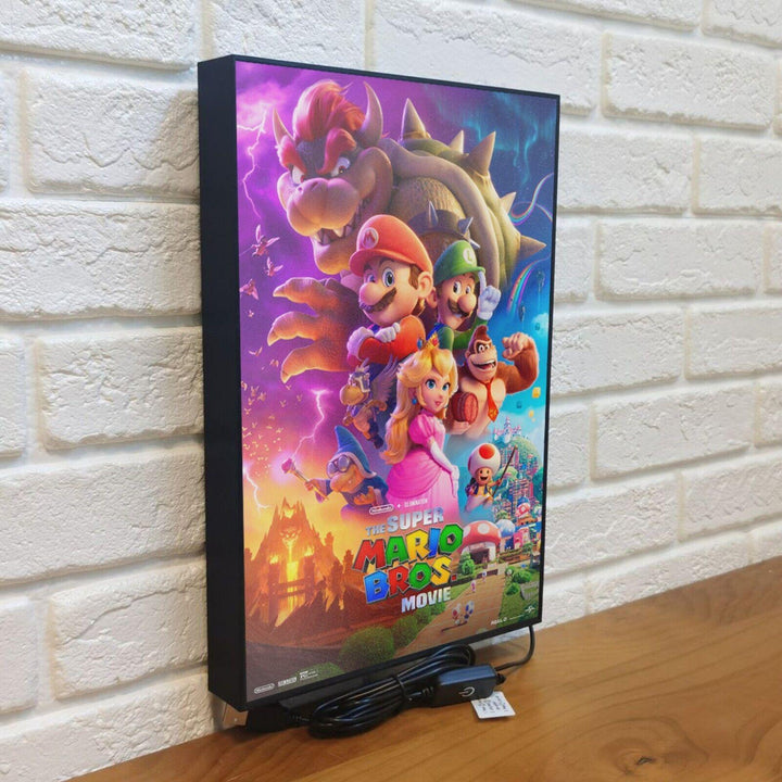 Super Mario Bros. Movie Poster LED Light Box Bring blockbuster adventures to your space - FYLZGO Signs